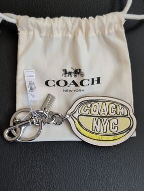 Coach NYC Lemon Keychain/Bag Charm (CA055) NWT